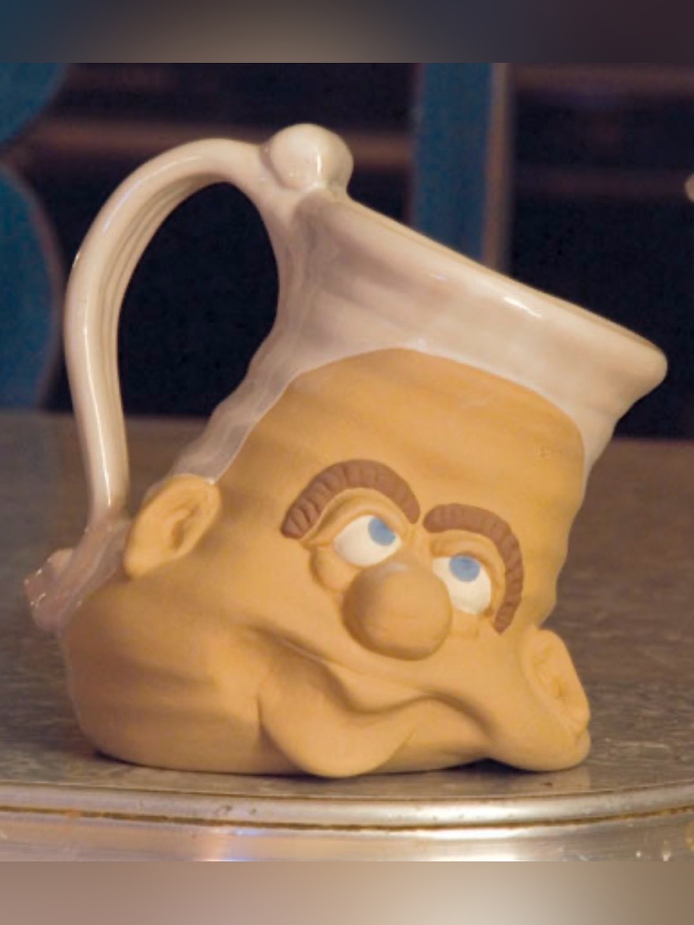 Peter Petrie Crooked Ceramic Ugly Face Mug 8 oz.